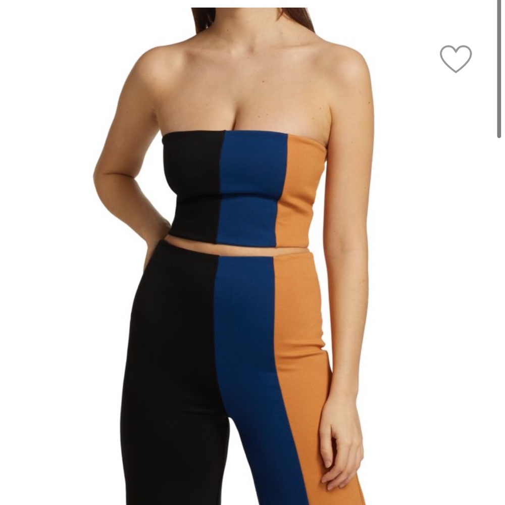 STAUD Dakota Colorblock Tube Top size XL NWT